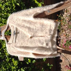 Kadence Fury Cardigan Raglan Sleeve V-Neck Three Button L